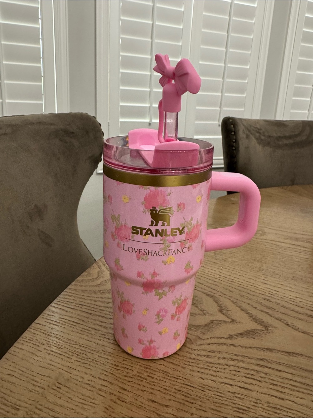 Stanley Pink Travel Mug with Handle